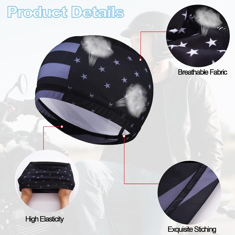 Roybens Cooling Skull Caps for Men, Hard Hat Liner Helmet Liner Cycling Cap Running Beanie Motorcycle Sweat Wicking Head Wrap Women - Image 4